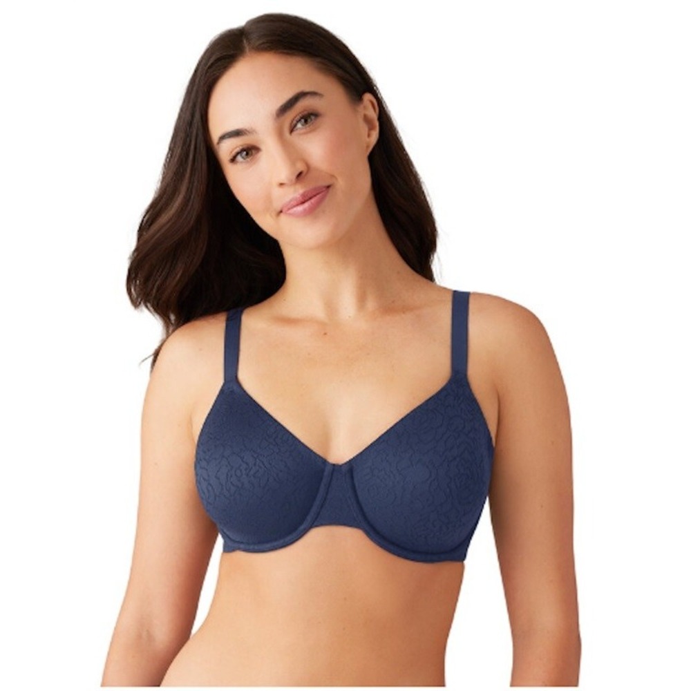 NWT Wacoal 40C 855345 Inside Job Underwire Bra Blue 124495